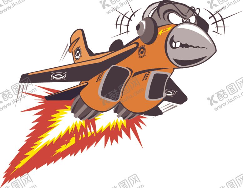 编号：90205209221124008733【酷图网】源文件下载-卡通造型民航客机飞机图片