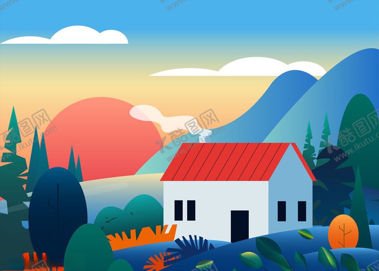 编号：71869210150459286440【酷图网】源文件下载-扁平插画背景AI格式