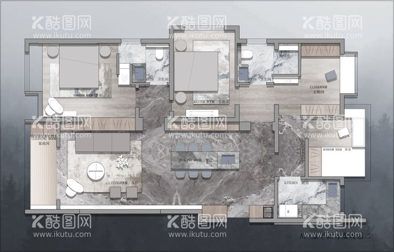 编号：13719711240534083083【酷图网】源文件下载-户型图