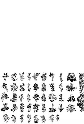 矢量花朵图形集合