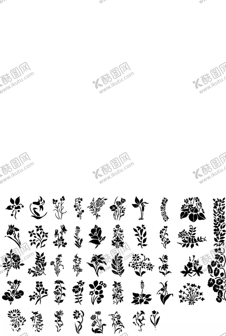 编号：11962106240134456382【酷图网】源文件下载-花卉花朵集合矢量元素