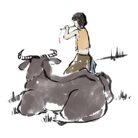 牧童素材