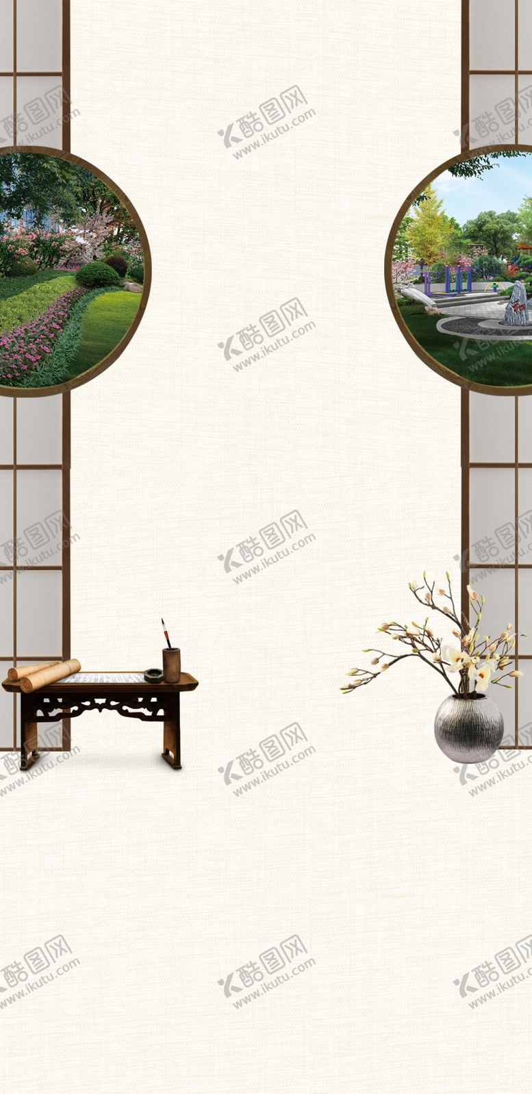 编号：17354910120832538780【酷图网】源文件下载-房地产单图底图中式