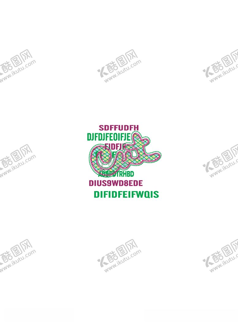 编号：89391809291556237133【酷图网】源文件下载-字母印花