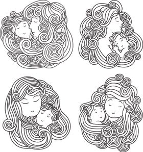 母婴手绘
