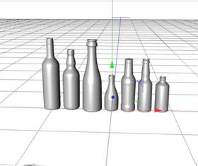 c4d模型红酒瓶子