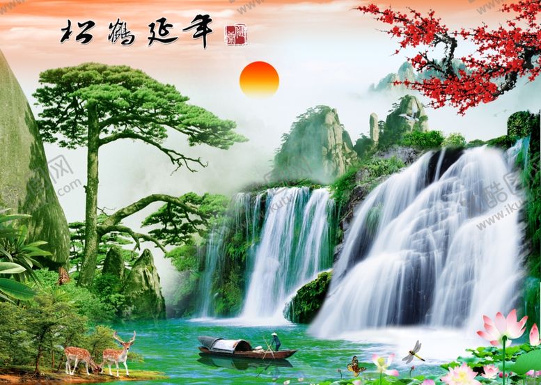 编号：64575710251331214357【酷图网】源文件下载-松鹤延年