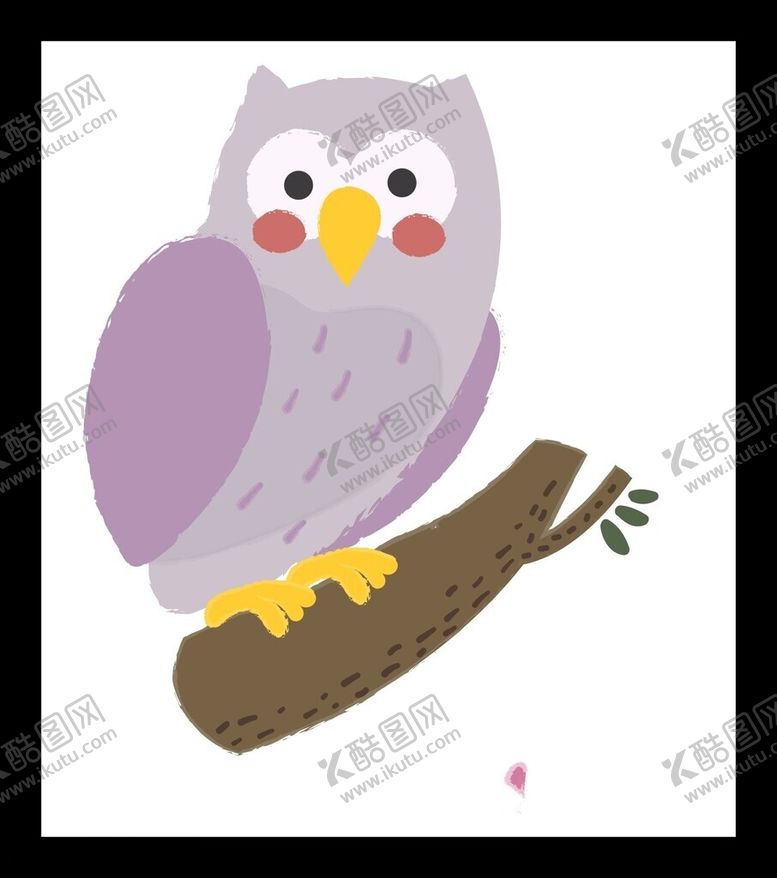 编号：33095402222310189343【酷图网】源文件下载-手绘猫头鹰