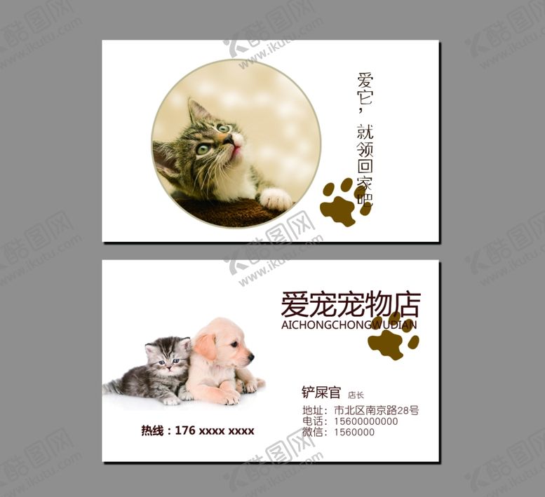 编号：24600107061114528481【酷图网】源文件下载-宠物名片