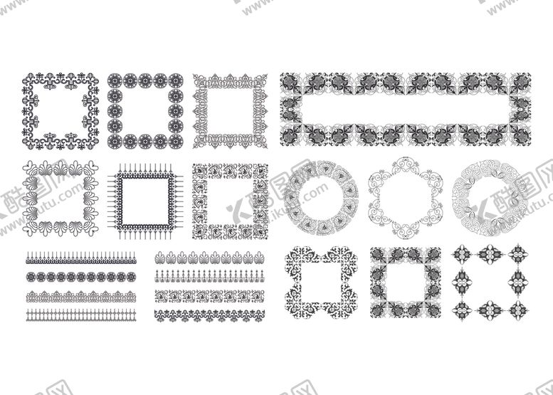 编号：99188204041452291587【酷图网】源文件下载-花纹边框