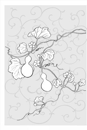 线描花朵
