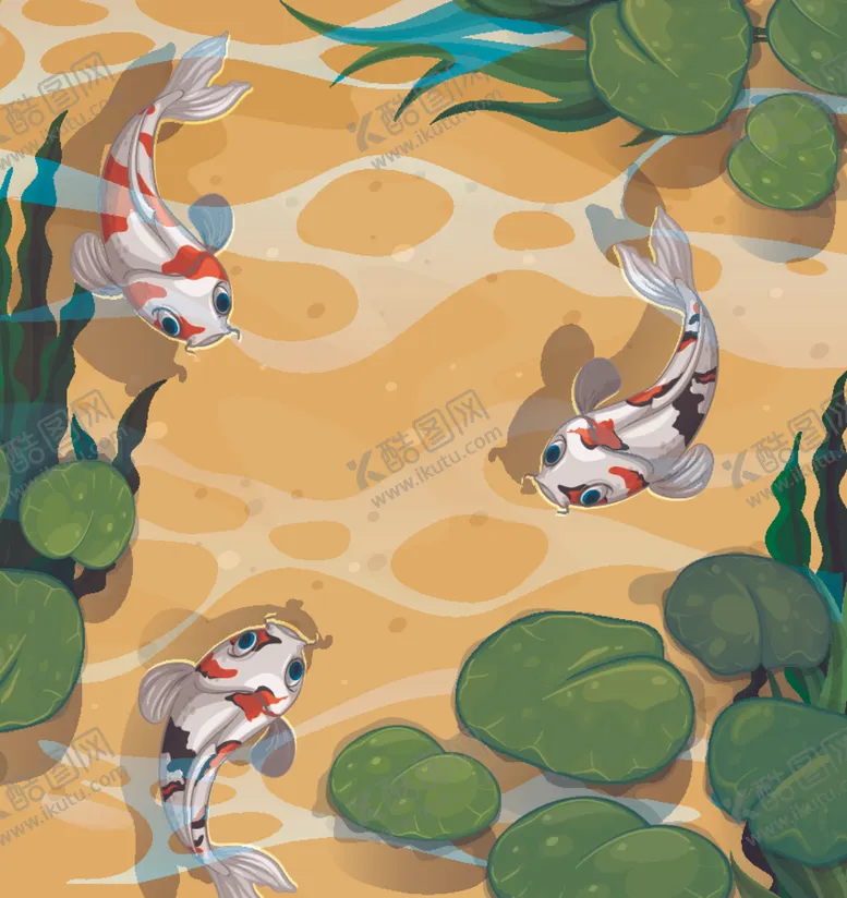 编号：95683909171239566125【酷图网】源文件下载-卡通锦鲤鱼