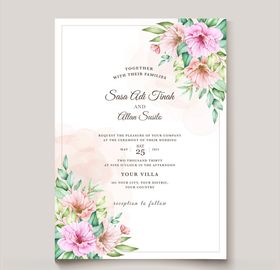 花卉邀请函