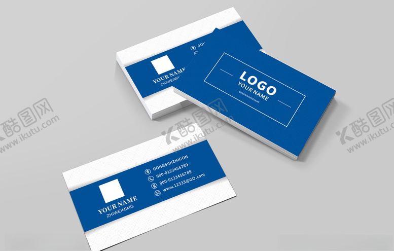 编号：42543010292053203772【酷图网】源文件下载-蓝色名片
