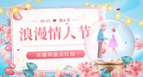 情人节门头展板促销