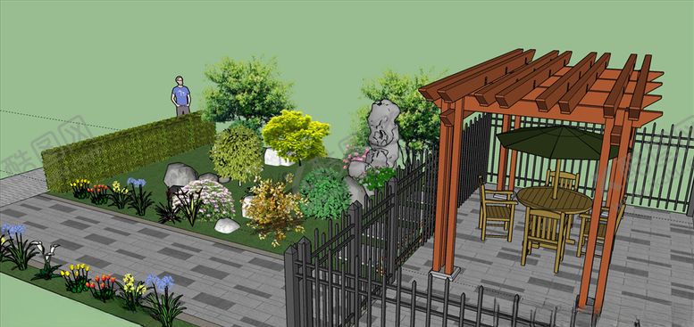 编号：45784009221914276377【酷图网】源文件下载-景观庭院效果图