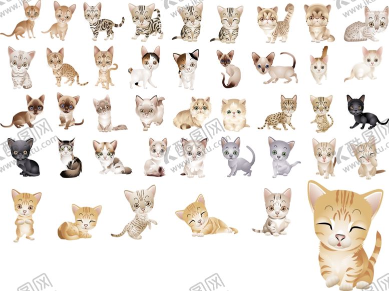 编号：47163710311138027775【酷图网】源文件下载-猫咪设计元素