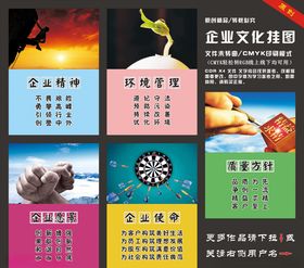 企业展板企业文化标语公司挂图