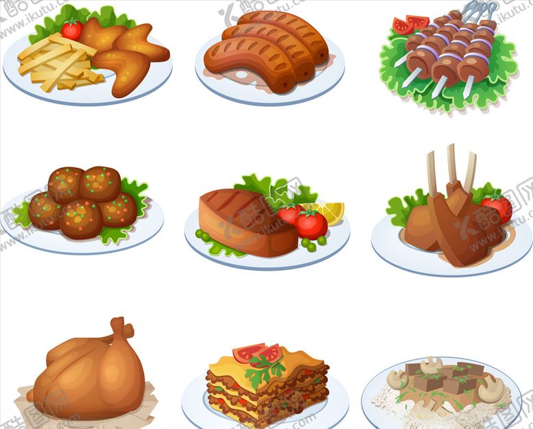编号：87164007030604168856【酷图网】源文件下载-卡通肉菜设计矢量素材