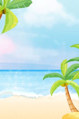 夏日背景简约椰树文艺