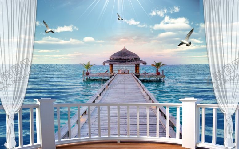 编号：49535410100539358336【酷图网】源文件下载-风景背景墙