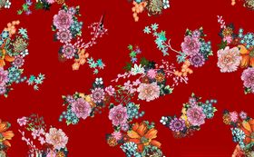 数码印花手绘手绘花花朵