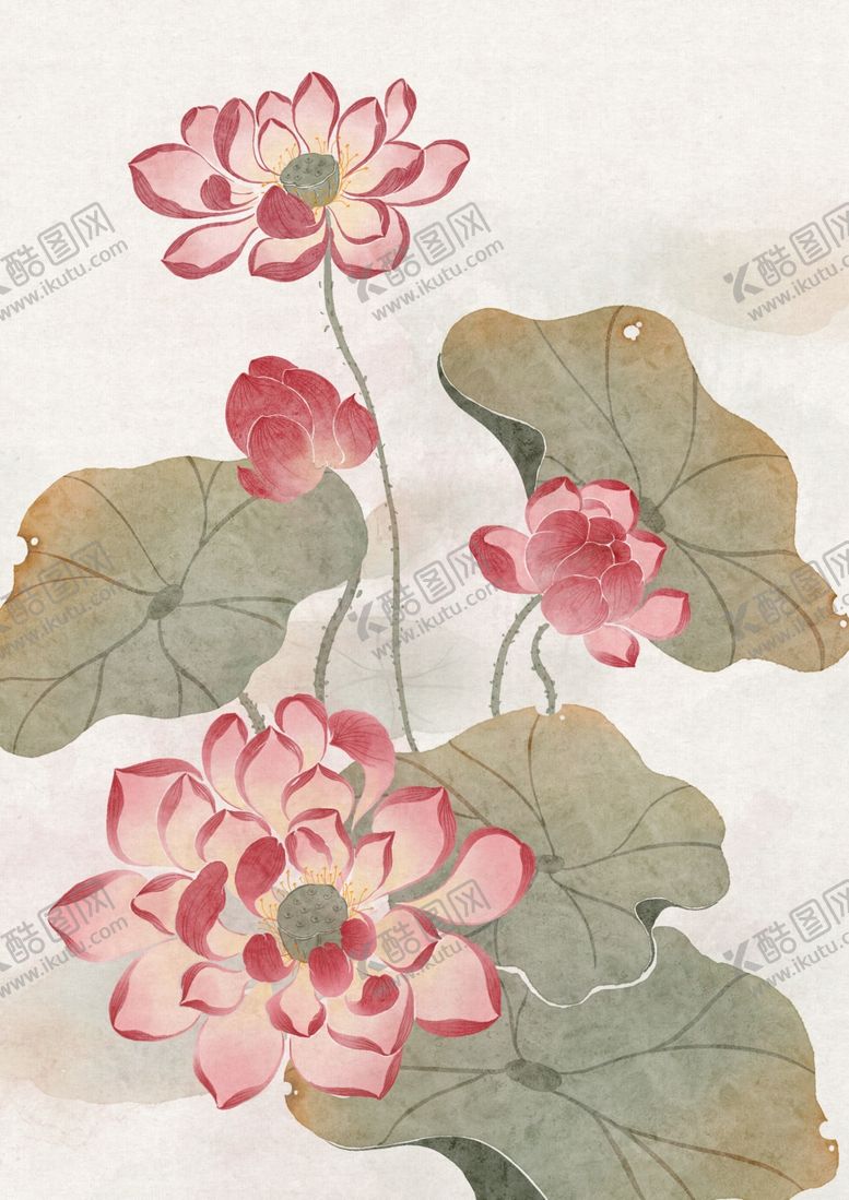 编号：10180212072302158668【酷图网】源文件下载-水墨荷花