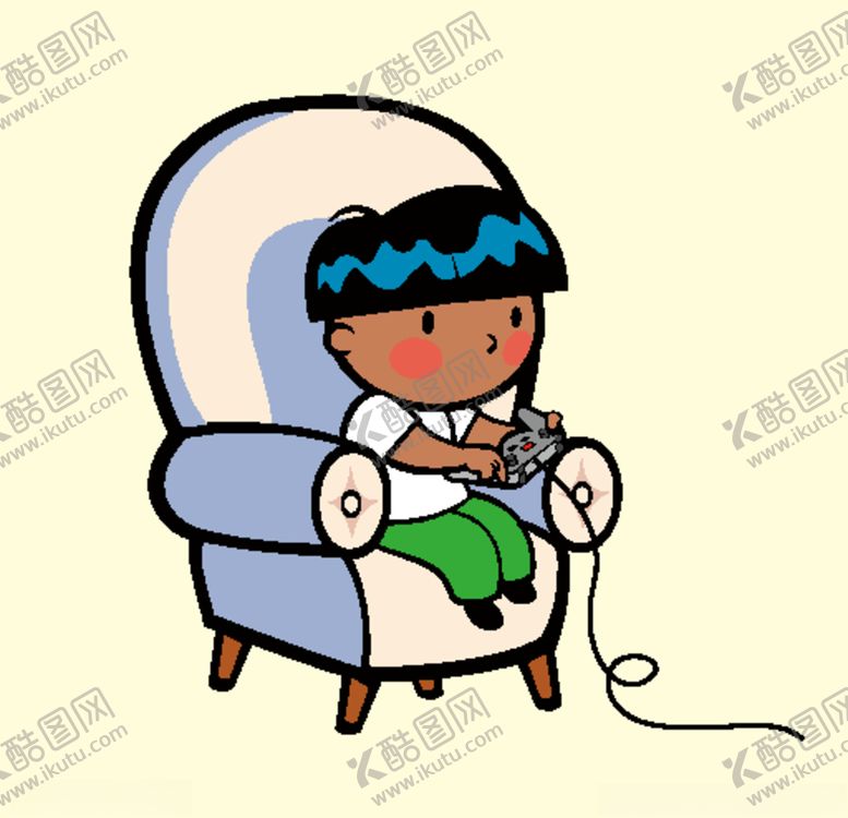 编号：72753109251720273721【酷图网】源文件下载-沙发上打游戏的孩子
