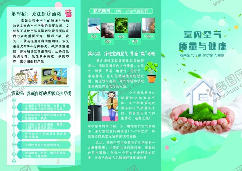 编号：29479005011955267417【酷图网】源文件下载-空气防污染宣传三折页