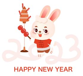 新年卡通兔子