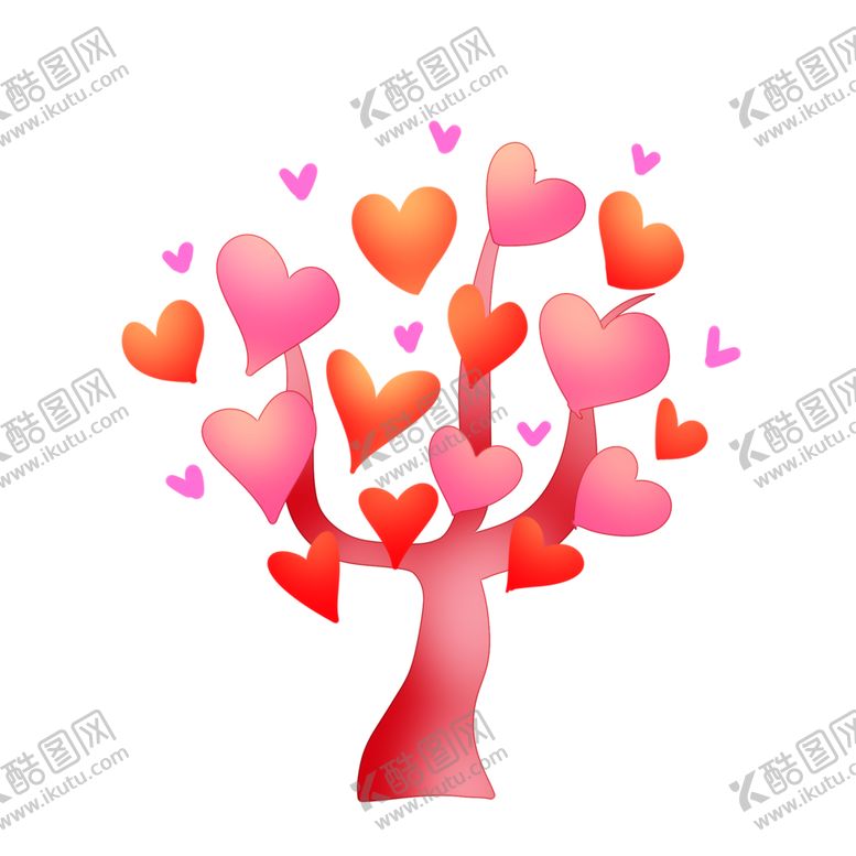 编号：66307706190604531413【酷图网】源文件下载-多彩爱心树