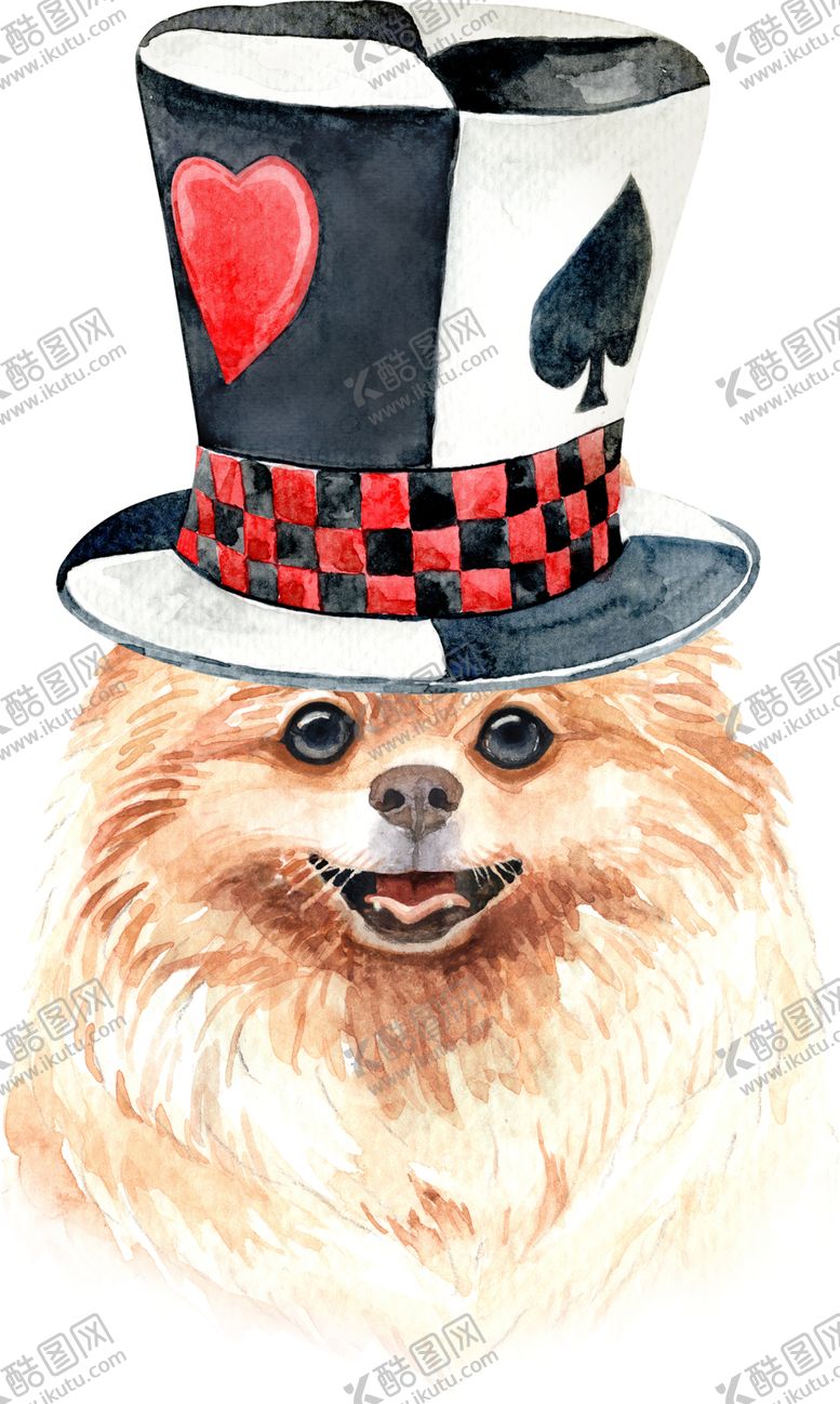 编号：81431809261957377917【酷图网】源文件下载-水彩绘画可爱小狗