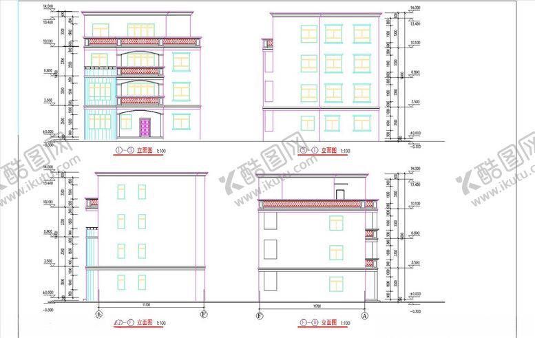 编号：49764910181656514003【酷图网】源文件下载-三层半实用农村住宅