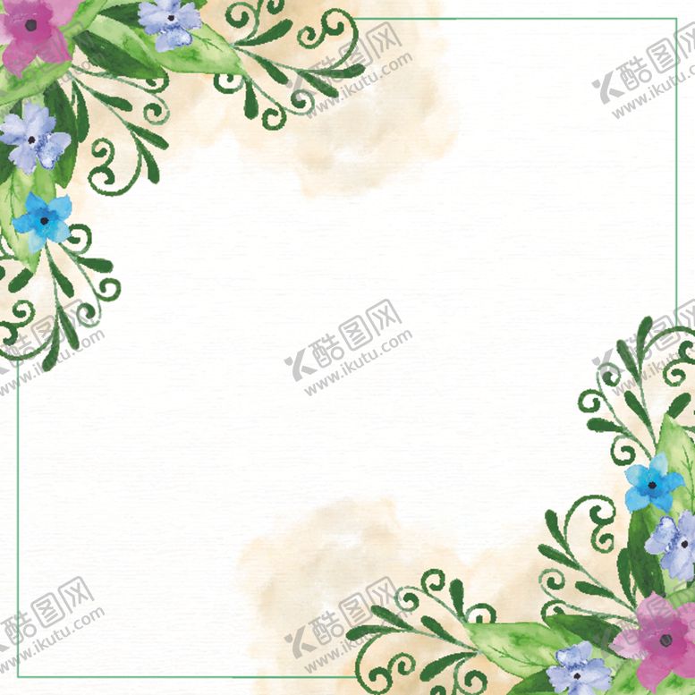 编号：38030209240937443526【酷图网】源文件下载-水彩花卉插画