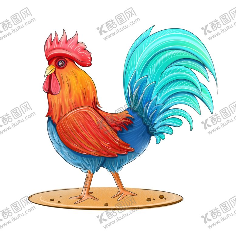 编号：54485509281008432182【酷图网】源文件下载-矢量手绘卡通公鸡