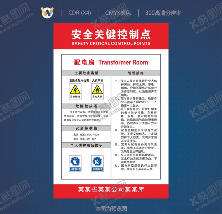 编号：99961610300250347383【酷图网】源文件下载-配电房安全关键控制点