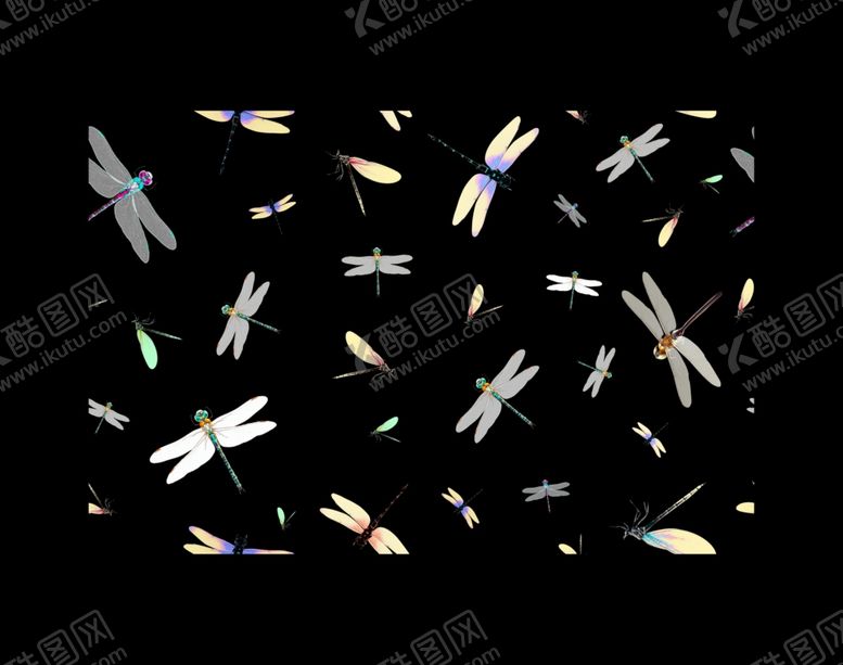 编号：44428610050118336862【酷图网】源文件下载-蜻蜓无缝印花
