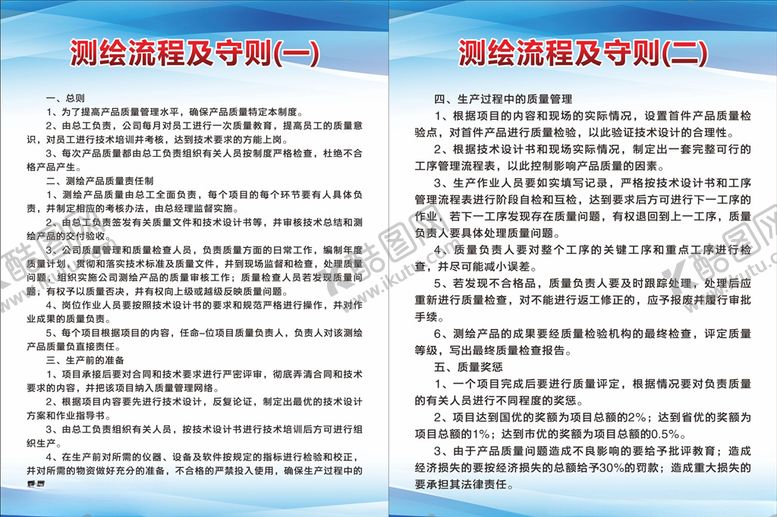 编号：22570109292257501242【酷图网】源文件下载-测绘制度牌蓝色制度牌