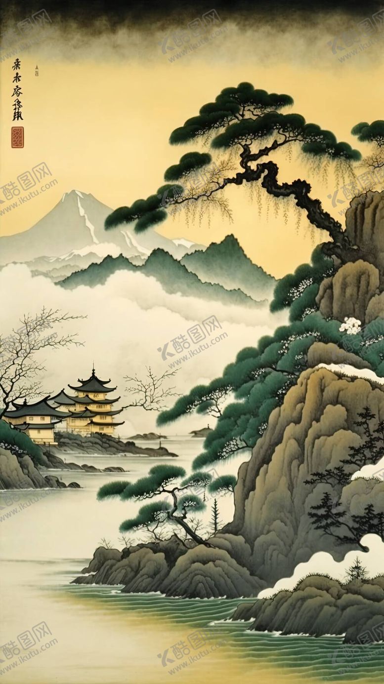 编号：72837311030800478380【酷图网】源文件下载-国画山水画
