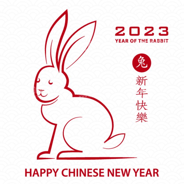 编号：70544112210519511389【酷图网】源文件下载-2023兔年新年素材