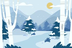冬天背景风地形下雪寒冷季