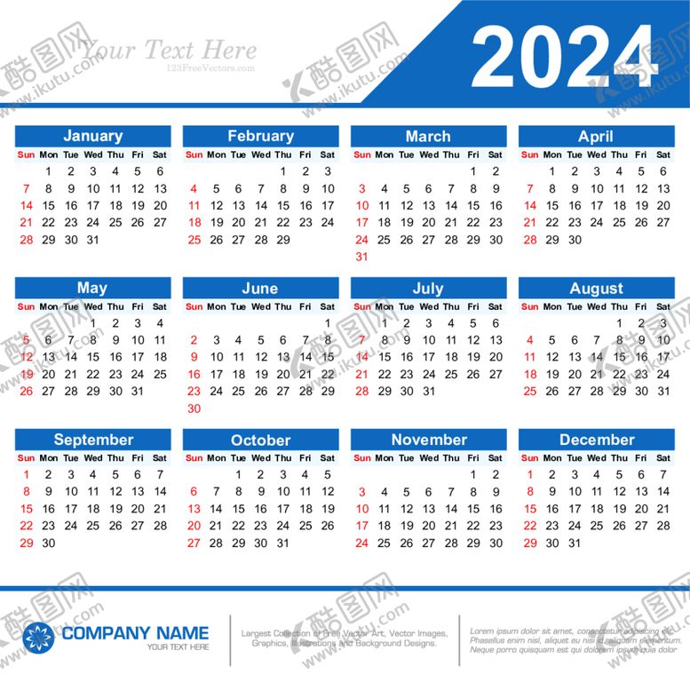 编号：63564012130821127241【酷图网】源文件下载-2024年日历