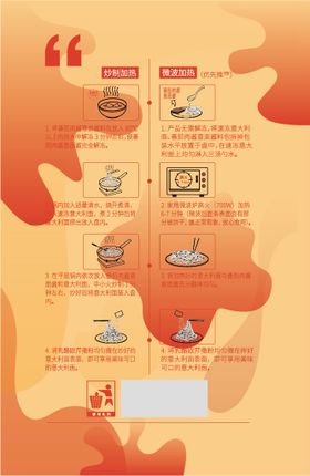 方便面食用说明插画