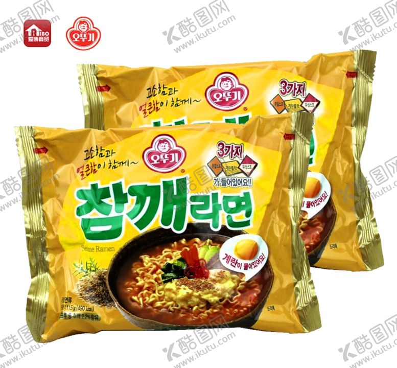 编号：70419310171838251267【酷图网】源文件下载-韩国不倒翁奥士基芝麻鸡蛋拉面
