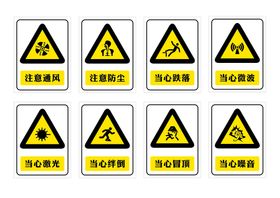 安全警示标志提示工厂车间黄色标