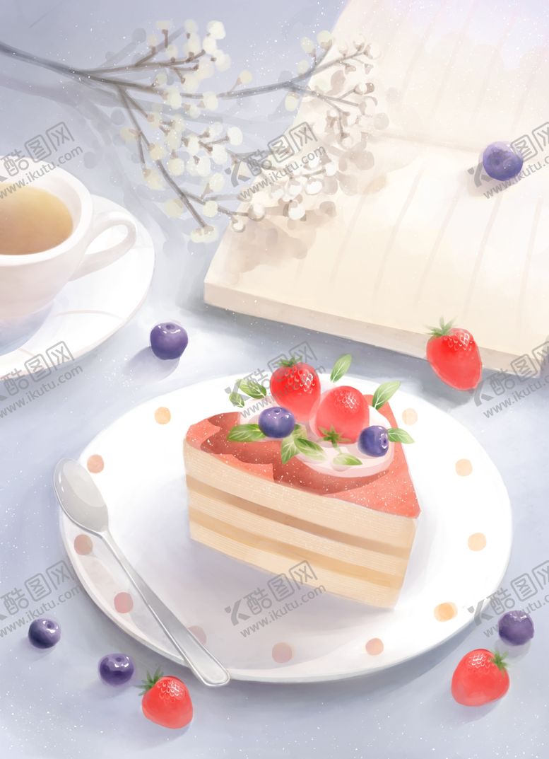 编号：19921910072022547738【酷图网】源文件下载-蛋糕插画