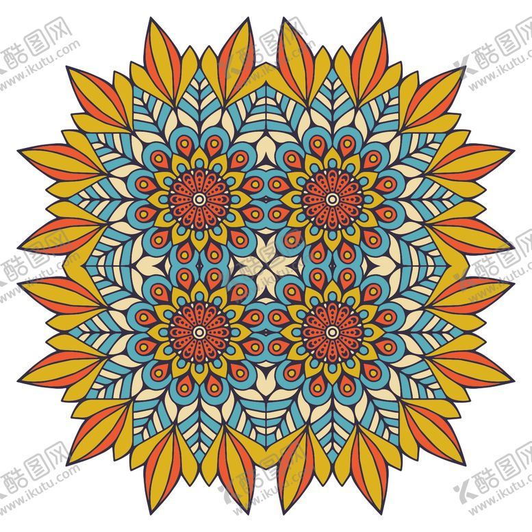 编号：52009210132059423700【酷图网】源文件下载-复古民族花纹