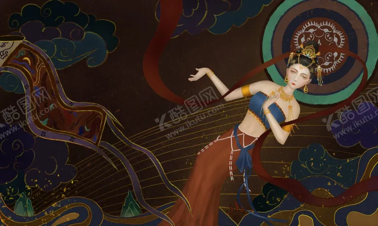 编号：15658403250039138012【酷图网】源文件下载-敦煌插画