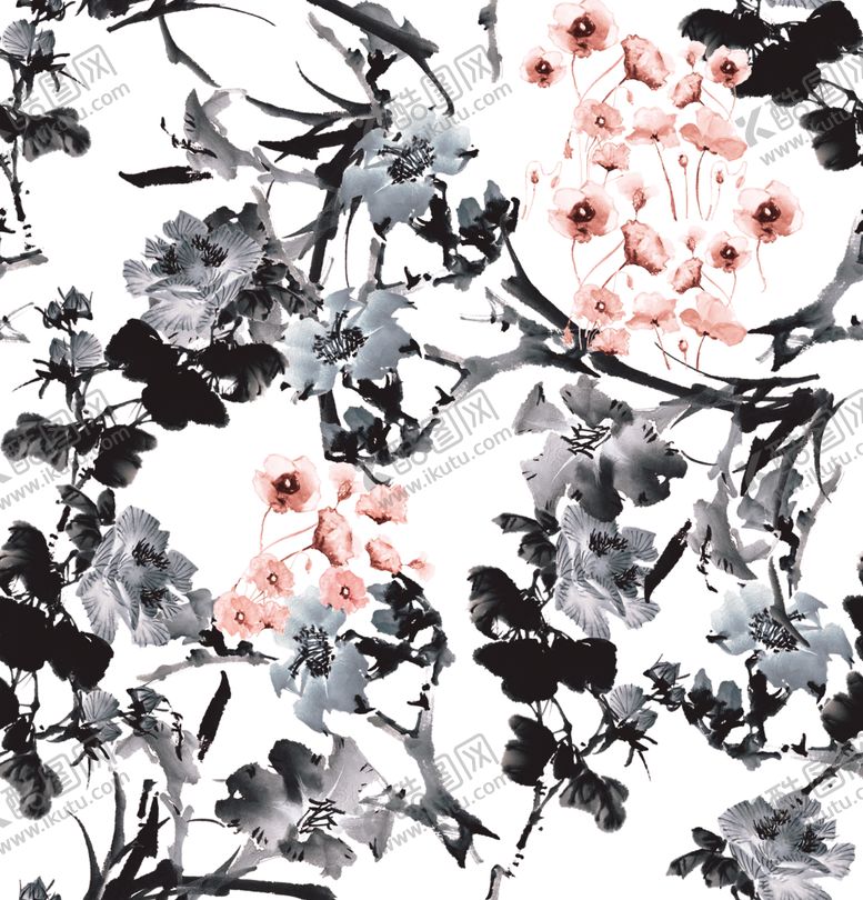编号：58095509201407556396【酷图网】源文件下载-水墨花