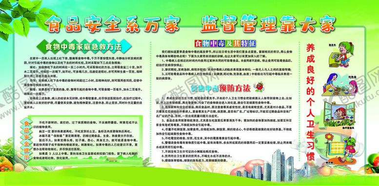 编号：76424001210740234658【酷图网】源文件下载-食品安全展板